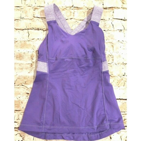 Lululemon Push Ur Limits Purple Tank Wide Strap 4 - Picture 1 of 3